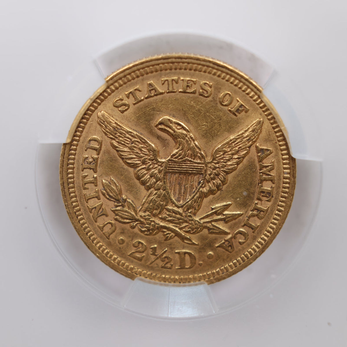 1857 $2.50 Gold Quarter Eagle, CAC AU-55, Nice Coin, Store Sale#G013.