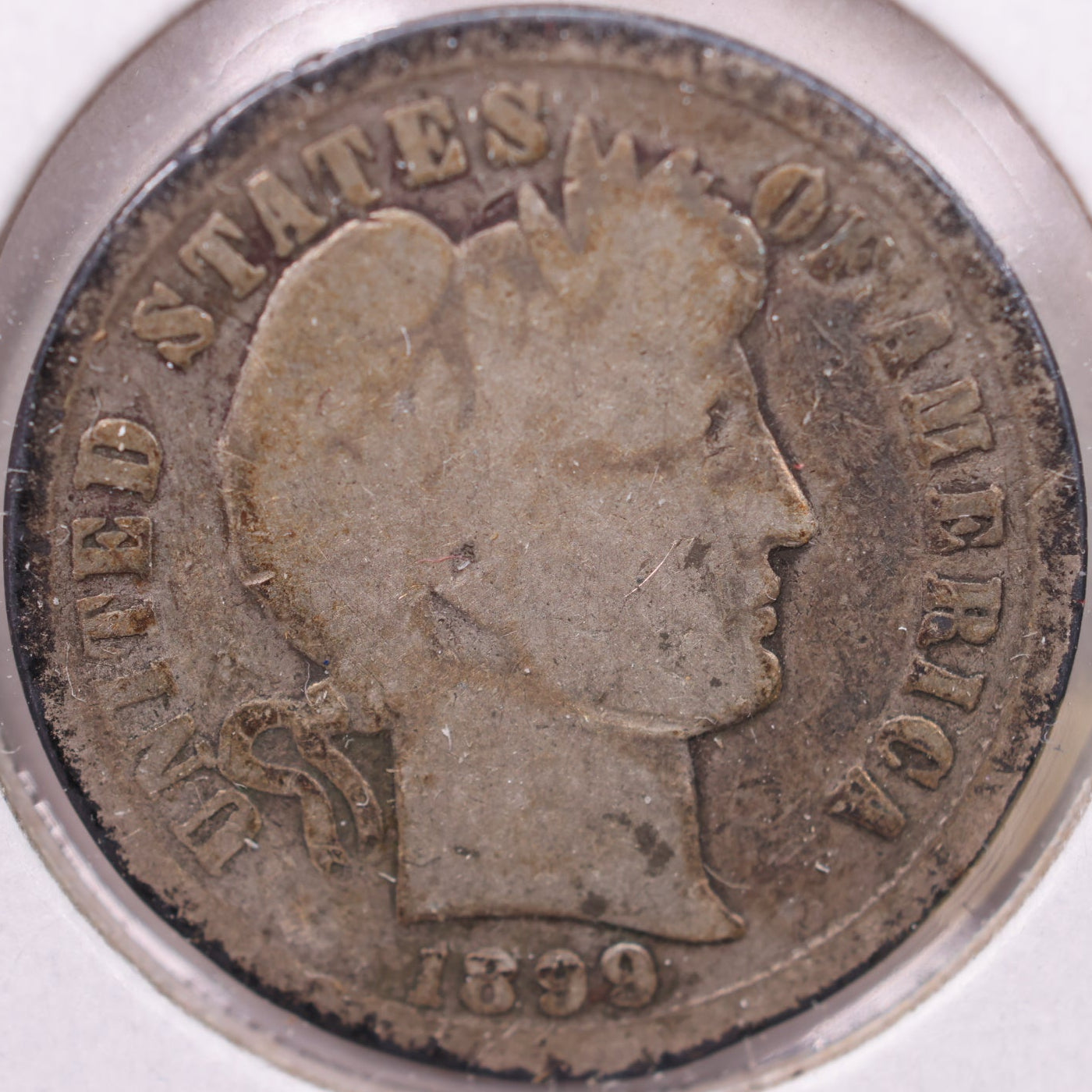 1899 Barber Dime, Good Circulated Coin, Store #19337