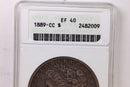 1889-CC Morgan Silver Dollar., ANACS Certified, EF-40., Store