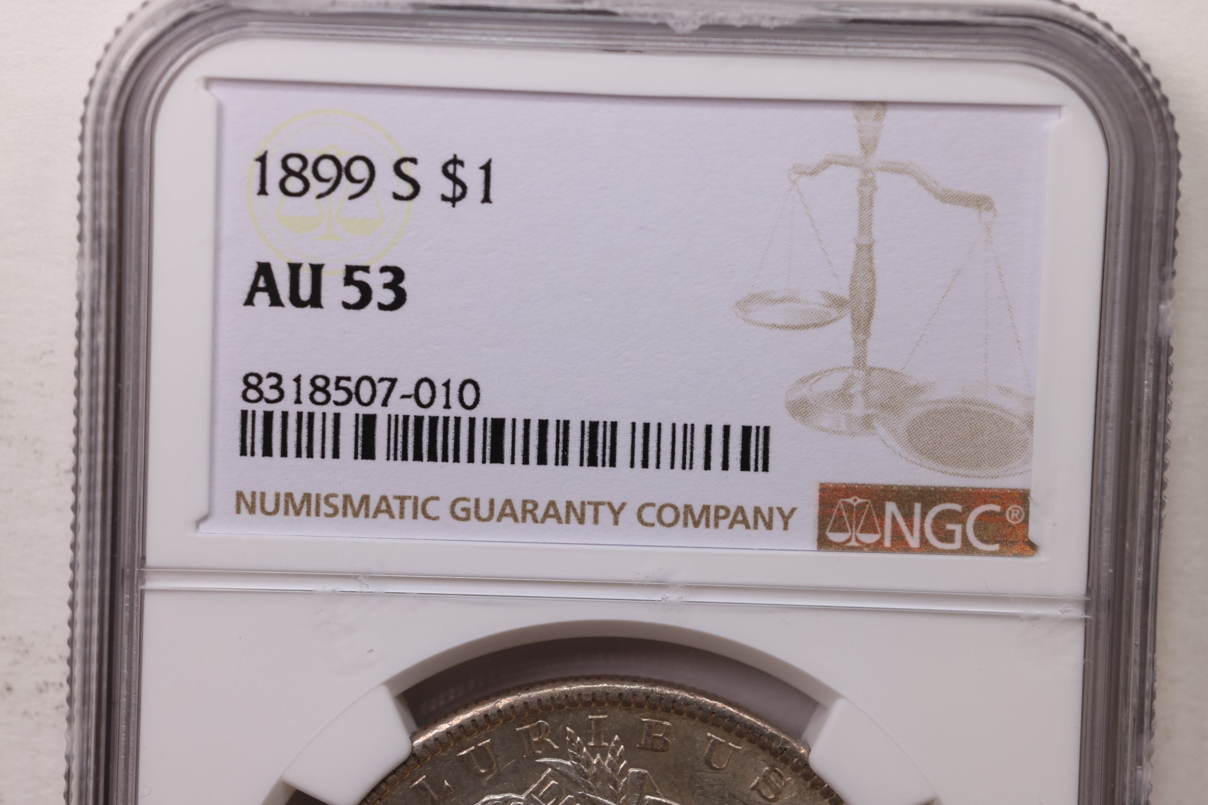 1899-S Morgan Silver Dollar., NGC Graded AU-53., Store #GM012