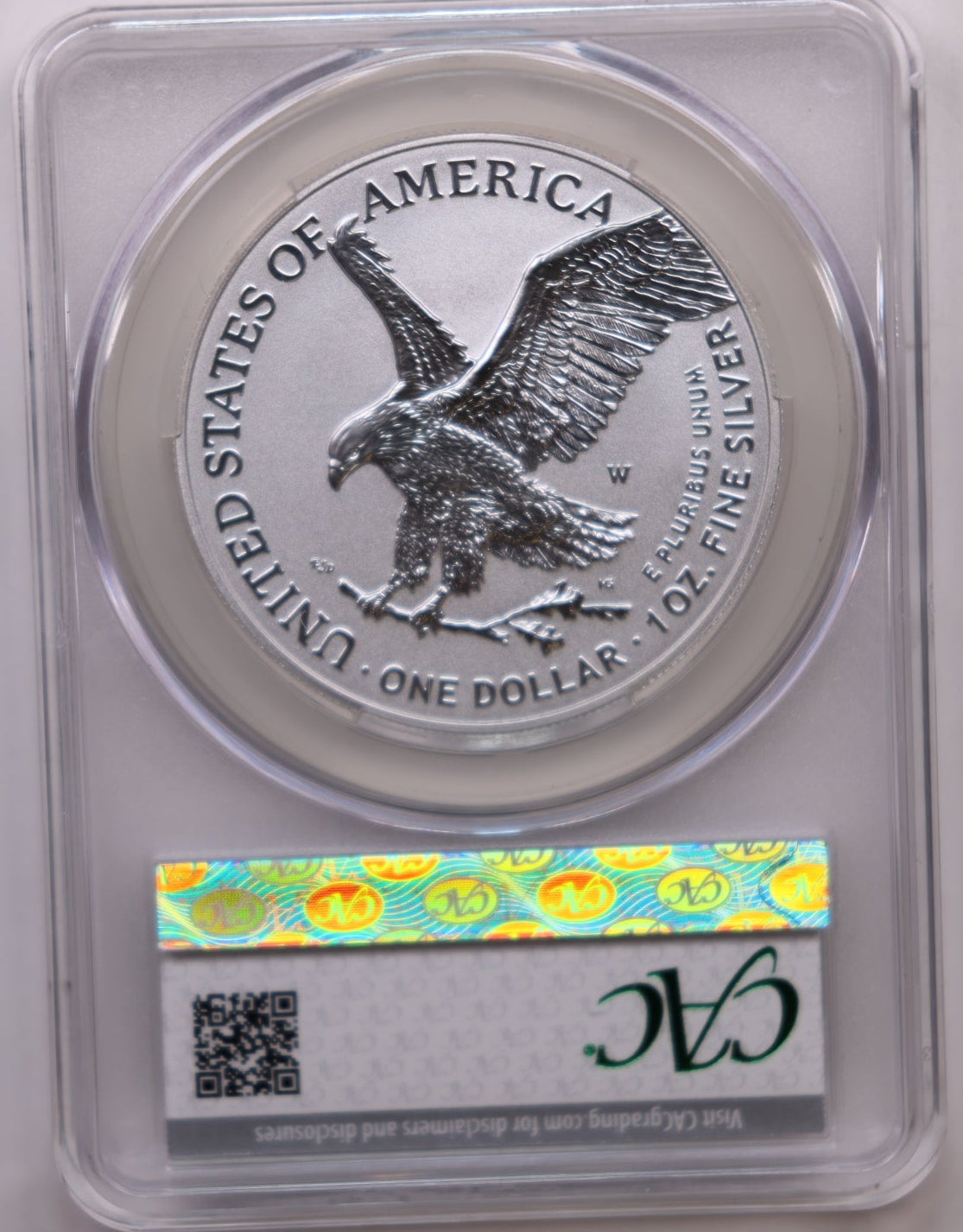 1776-2026 W American Silver Eagle, Enhanced, Liberty Bell, CAC MS70, Store AE003.