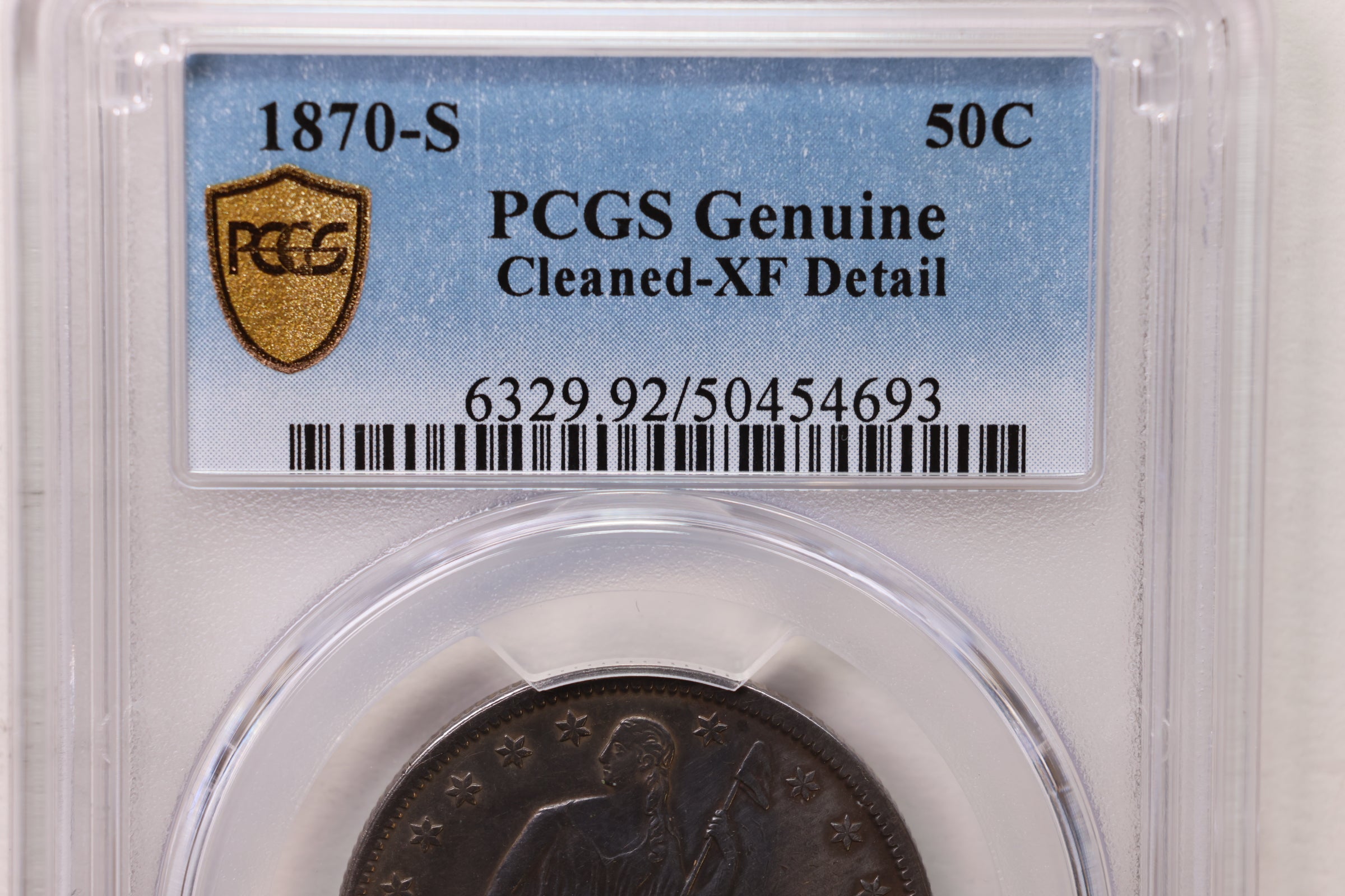 1870-S Seated Liberty Half Dollar., PCGS XF Details., Store #SLH001