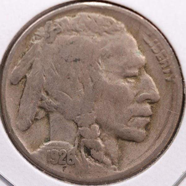 1926 Buffalo Nickel, Very Good Circulated Coin, Store #NL575