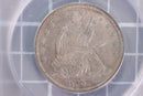 1863-S Liberty Seated Half Dollar, ANACS AU-53, Store
