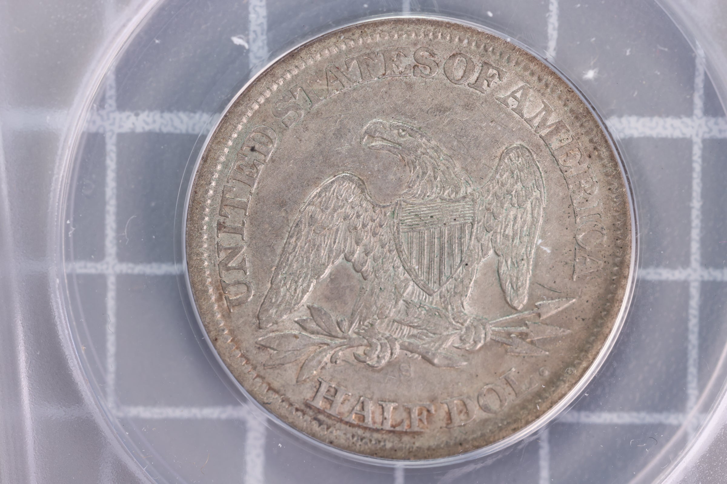 1863-S Liberty Seated Half Dollar, ANACS AU-53, Store #23070514