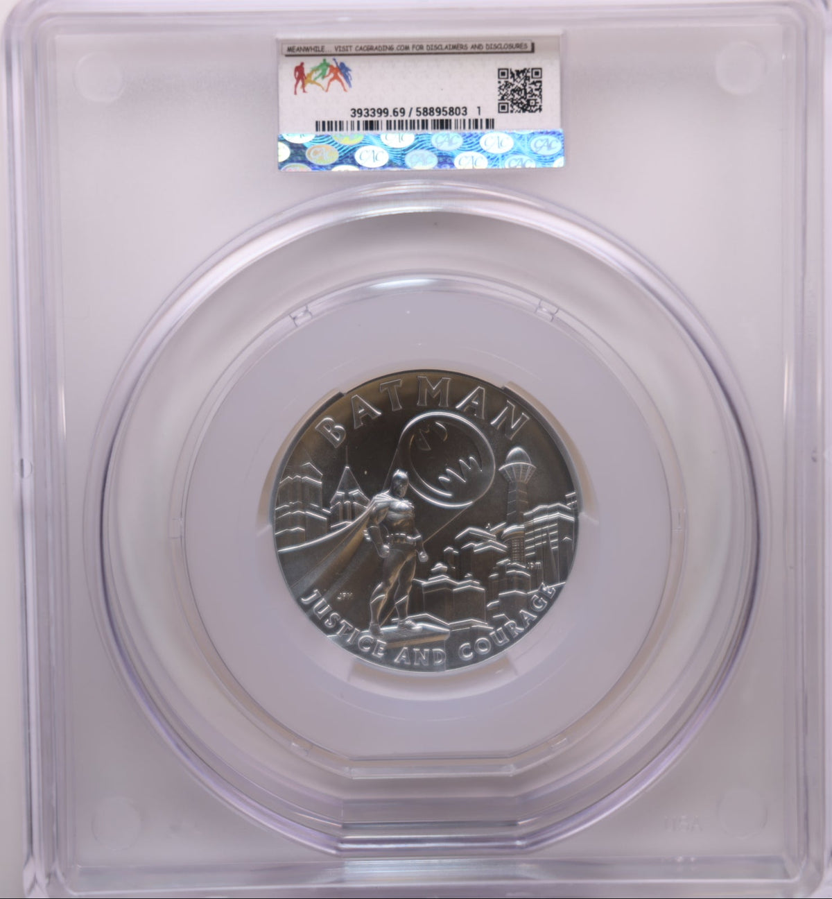 2025 Batman 2.5 OZT, U.S. Mint Silver Medal, CAC MS-69, Store #GMC04.