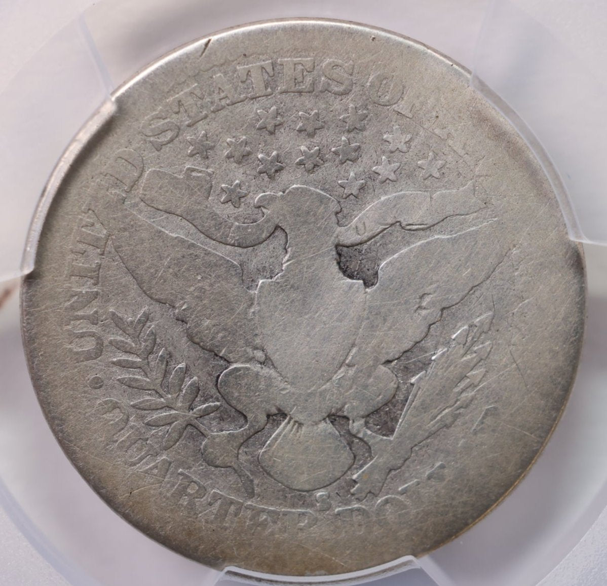 1913-S Barber Silver Quarter., PCGS Poor to Fair Details., Store #GBQ005