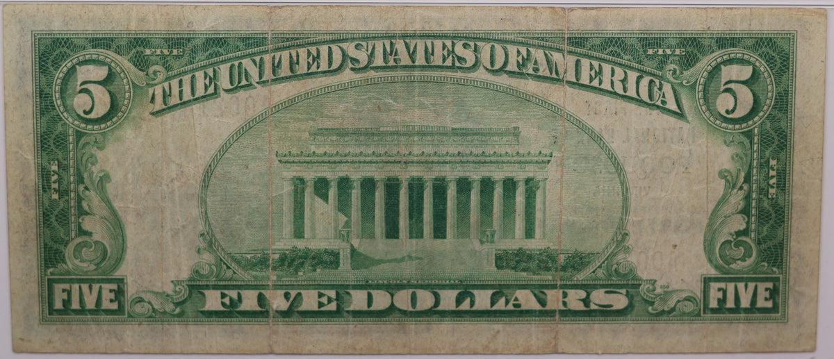 1929 $5, Poquoson VA, National Currency, CH#12092. PMG V.F.-25, Store#NBN013.