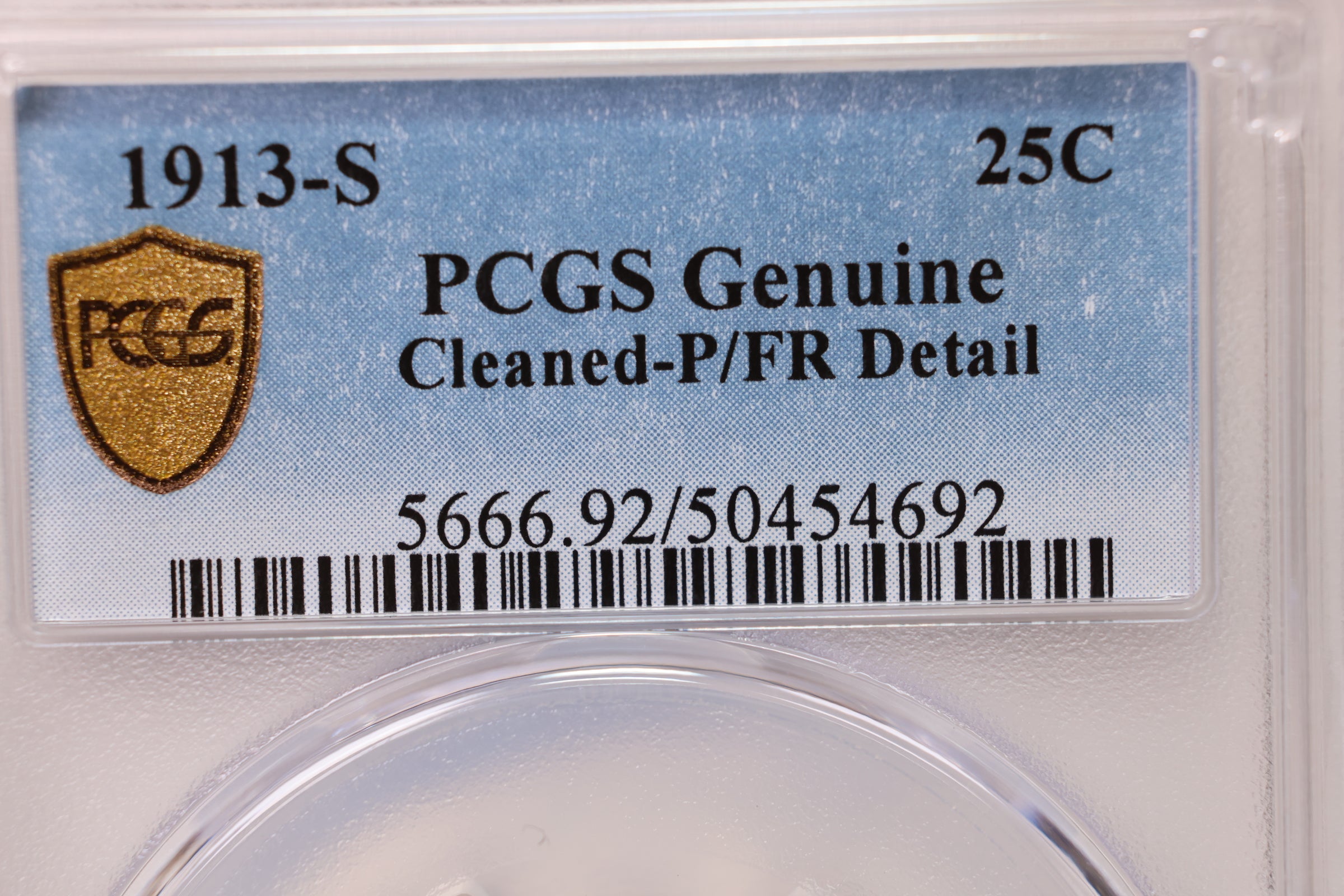 1913-S Barber Silver Quarter., PCGS Poor to Fair Details., Store #GBQ005