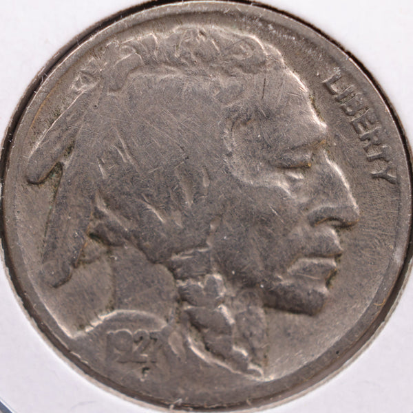 1927 Buffalo Nickel, Very Good Circulated Coin, Store #NL583