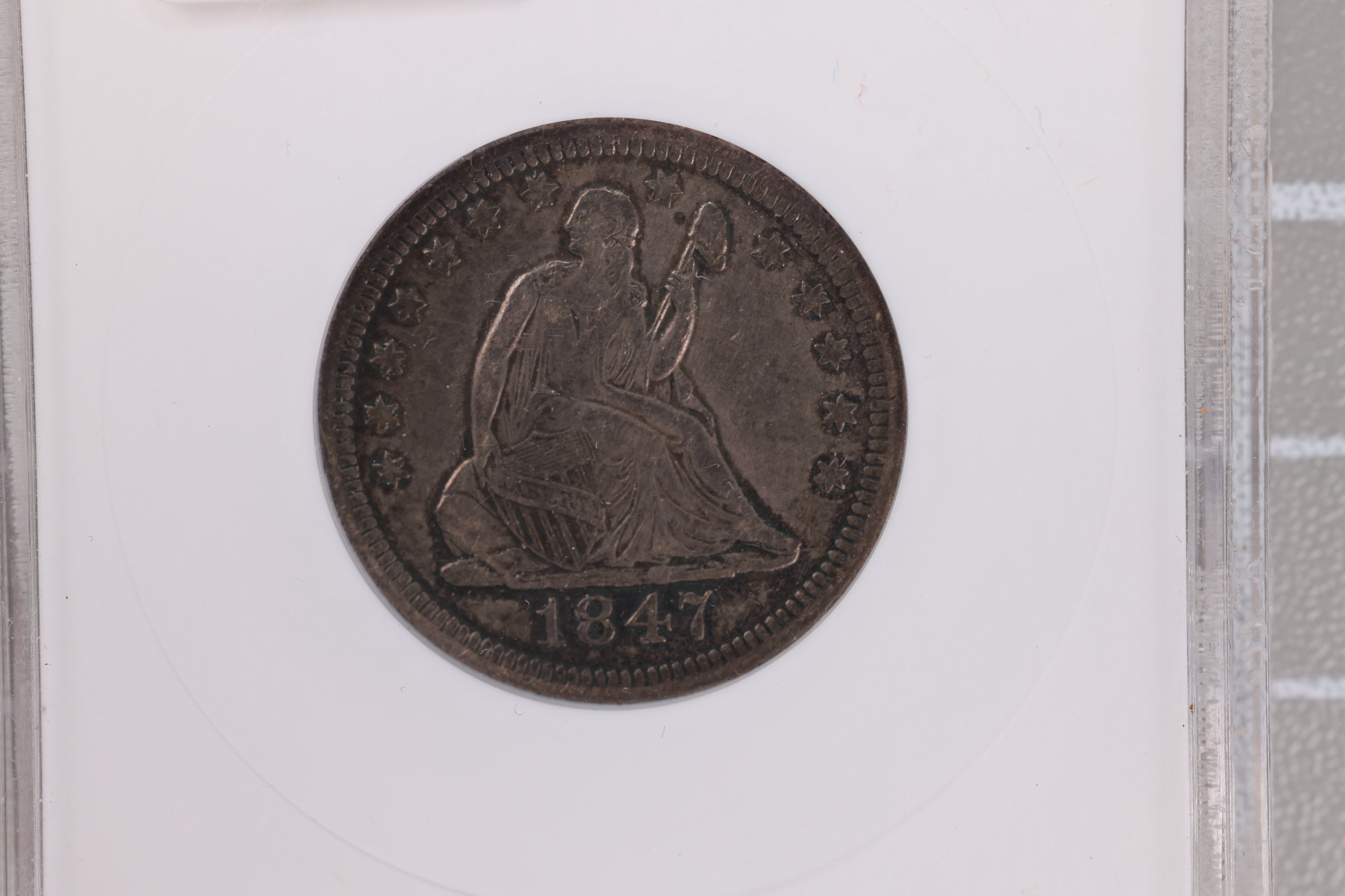 1847-O Seated Liberty Quarter, ANACS Graded EF-45. Store Sale #230708006