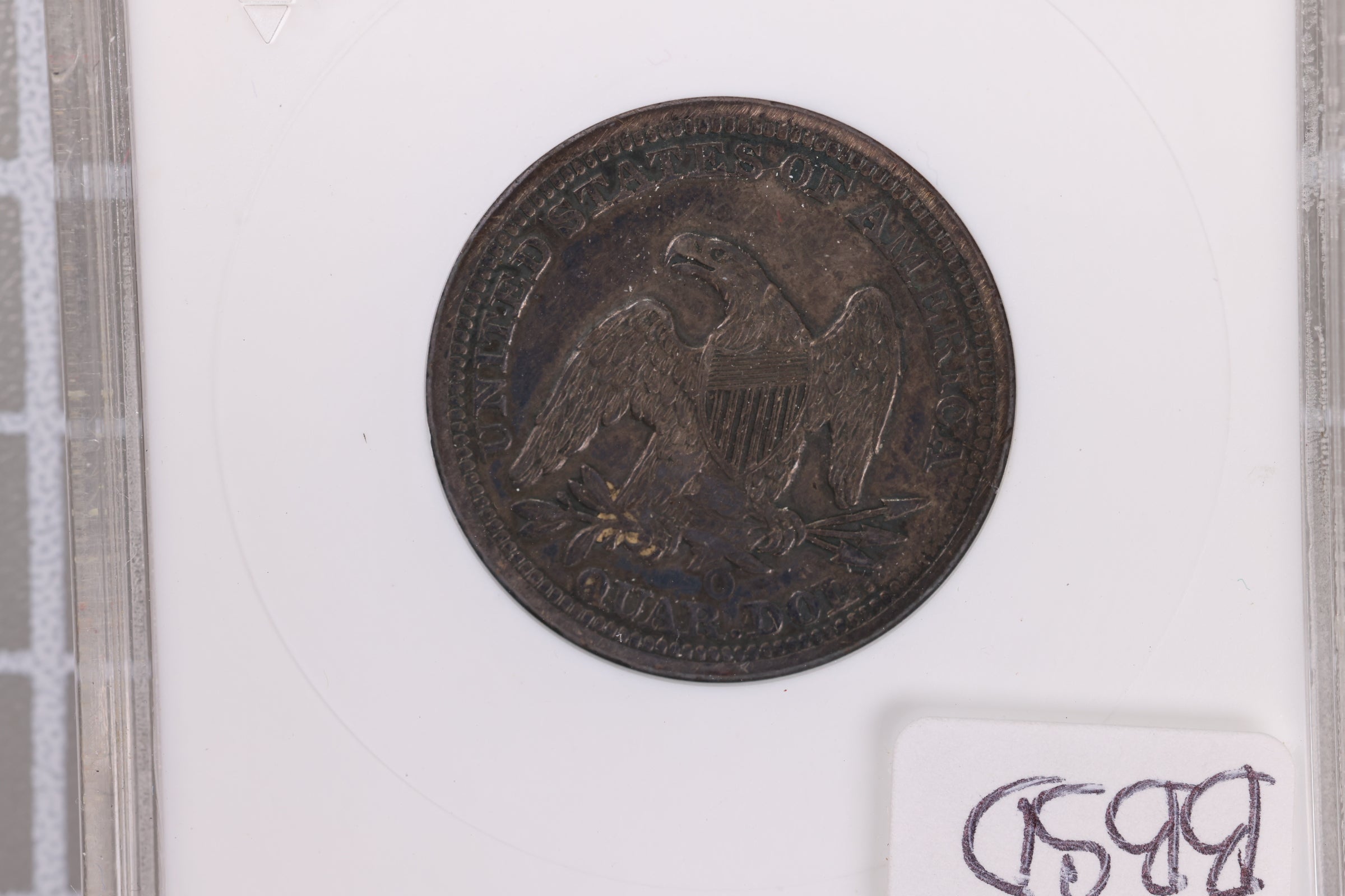 1847-O Seated Liberty Quarter, ANACS Graded EF-45. Store Sale #230708006