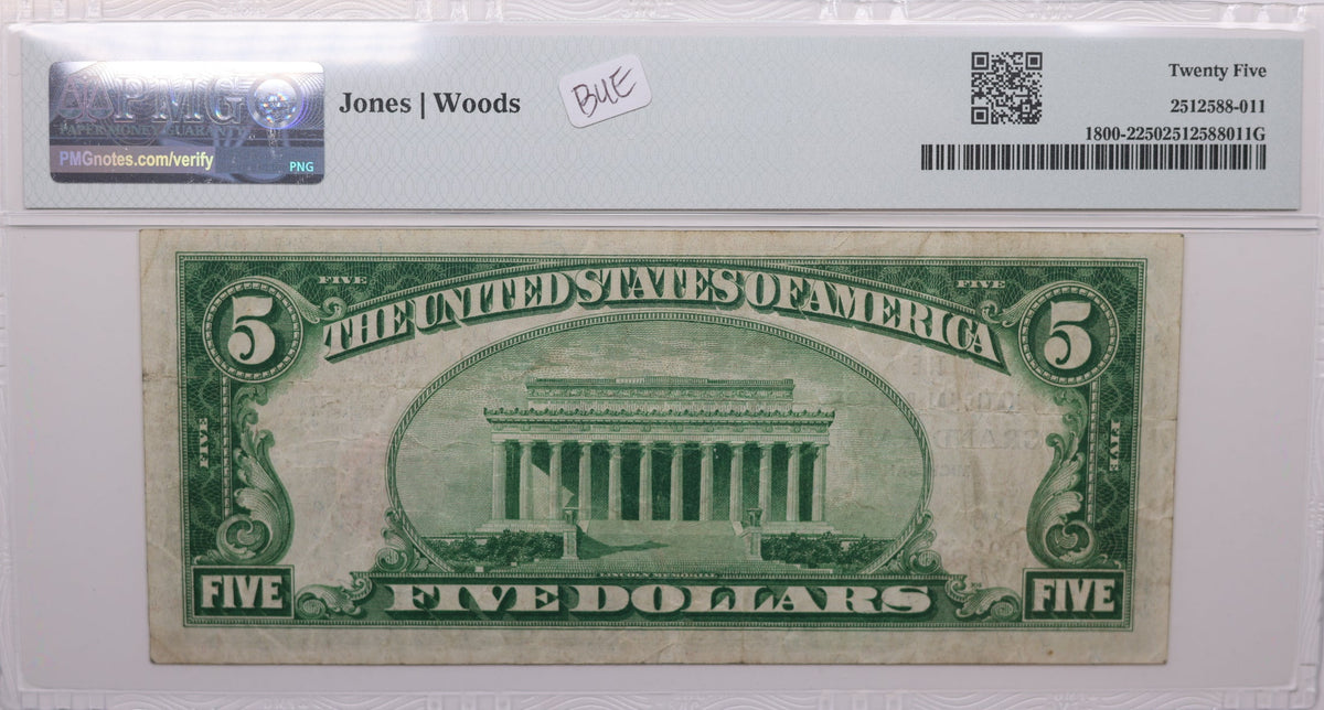 1929 $5, Grand Rapids, Michigan, National Currency, CH#13758. PMG VF-25, Store#NBN052