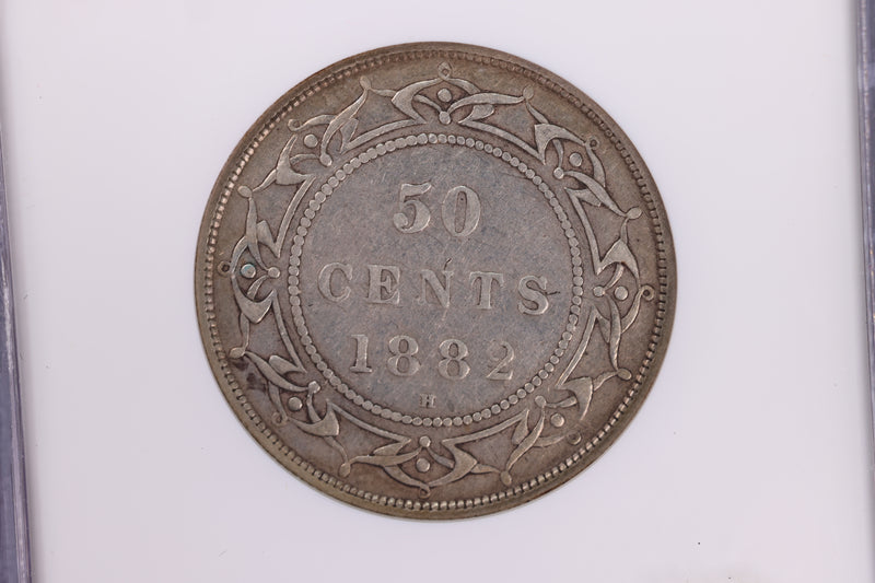 1882H Newfoundland, Half Dollar, NGC Graded VF-20. Coin Store Sale