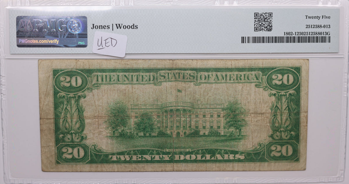 1929 $20, Kankakee, Illinois, National Currency, CH#4342. PMG VF-25, Store#NBN054