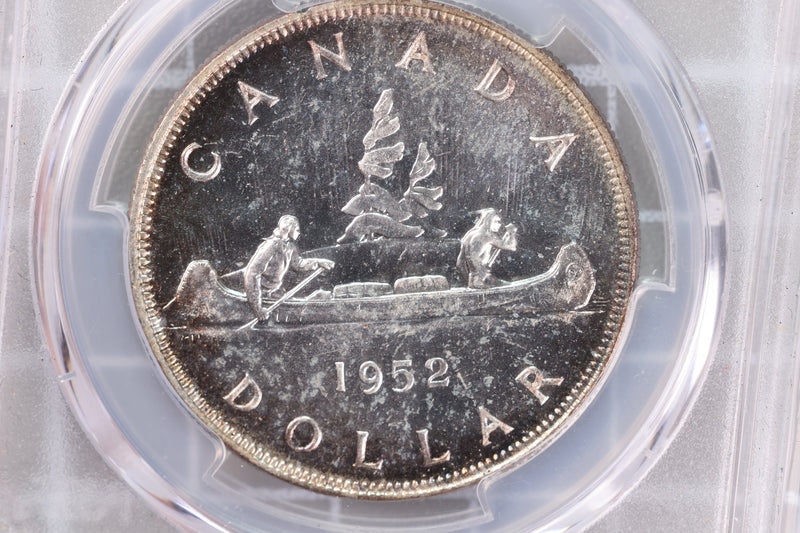 1952 Canada Silver Dollar. PCGS PL-65, Rare Strike. Coin Store Sale