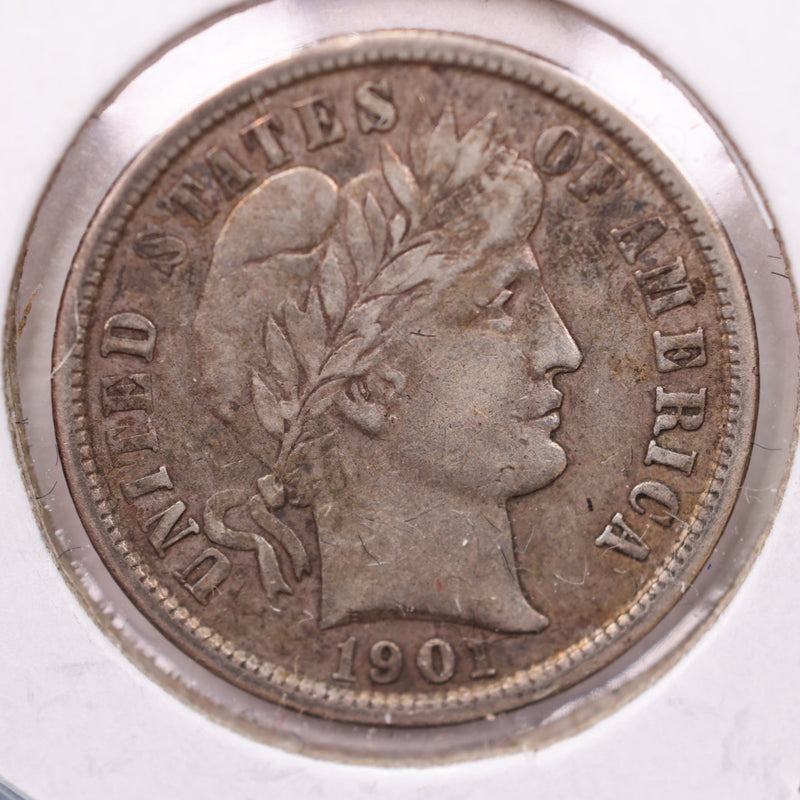 1901 Barber Silver Dime., X.F., Store Sale