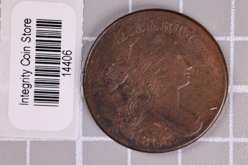1805 Large Cent, Extra Fine Circulated Coin, Store Sale