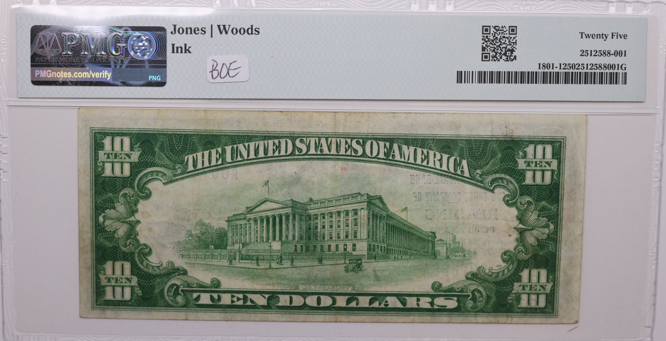 1929 $10, Reading, Pennsylvania, National Currency, CH# 696. PMG VF-25, Store#NBN056