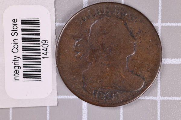 1807 Large Cent, Affordable Circulated Coin, Store Sale #14409