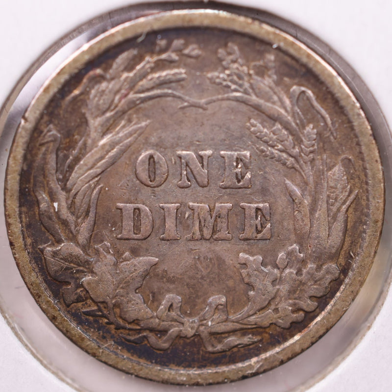 1901 Barber Silver Dime, Very Fine+, Store