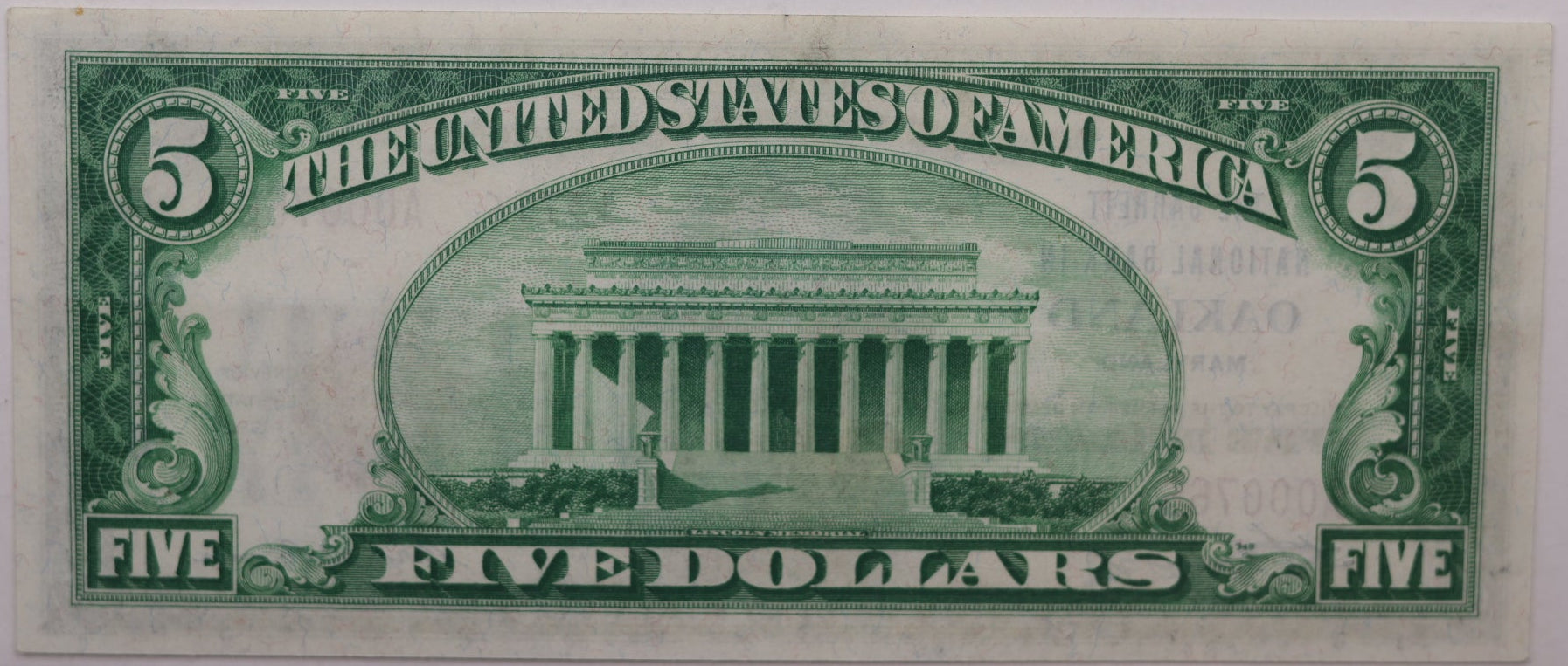 1929 $5, Oakland, Maryland, National Currency, CH# 13776. PMG XF-40, Store#NBN057