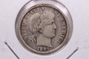 1901 Barber Silver Dime., V.F., Store Sale