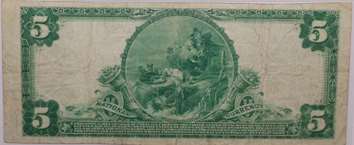 1902 $5, Oakdale, California, National Currency, CH# 7502. PMG VF-20, Store#NBN058