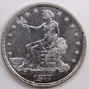 1877-S Trade Silver Dollar. About Uncirculated Detailed Coin., Store