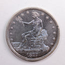 1877-S Trade Silver Dollar. About Uncirculated Detailed Coin., Store