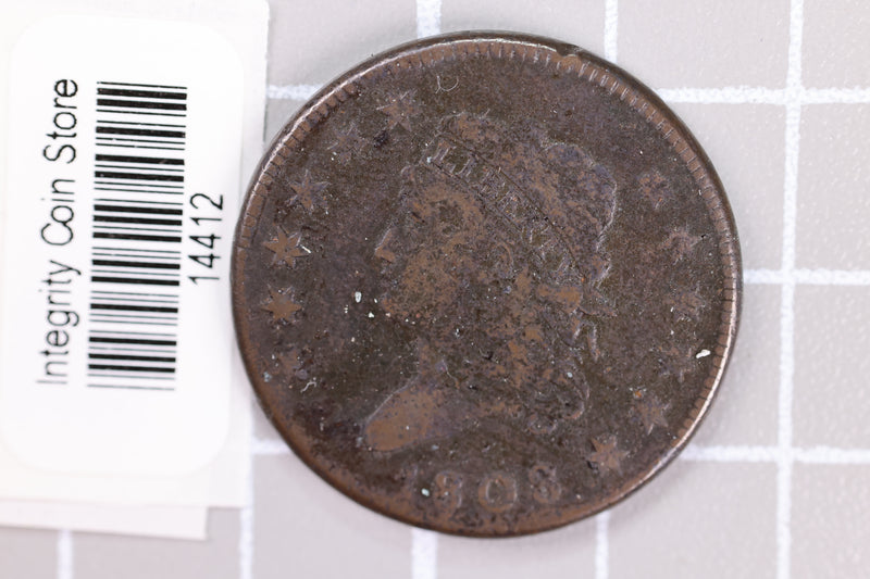 1808 Large Cent, Affordable Circulated Coin, Store Sale