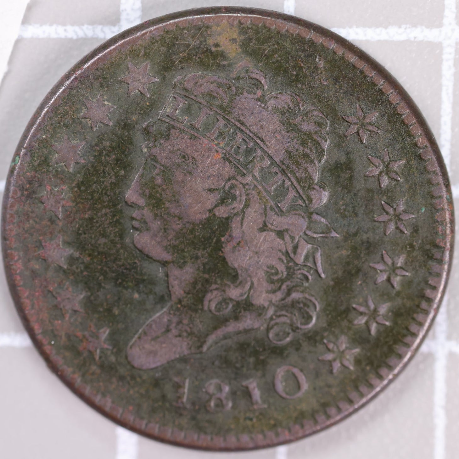 1810 Classic Head Large Cent, Extra Fine Circulated Coin, Store #14414