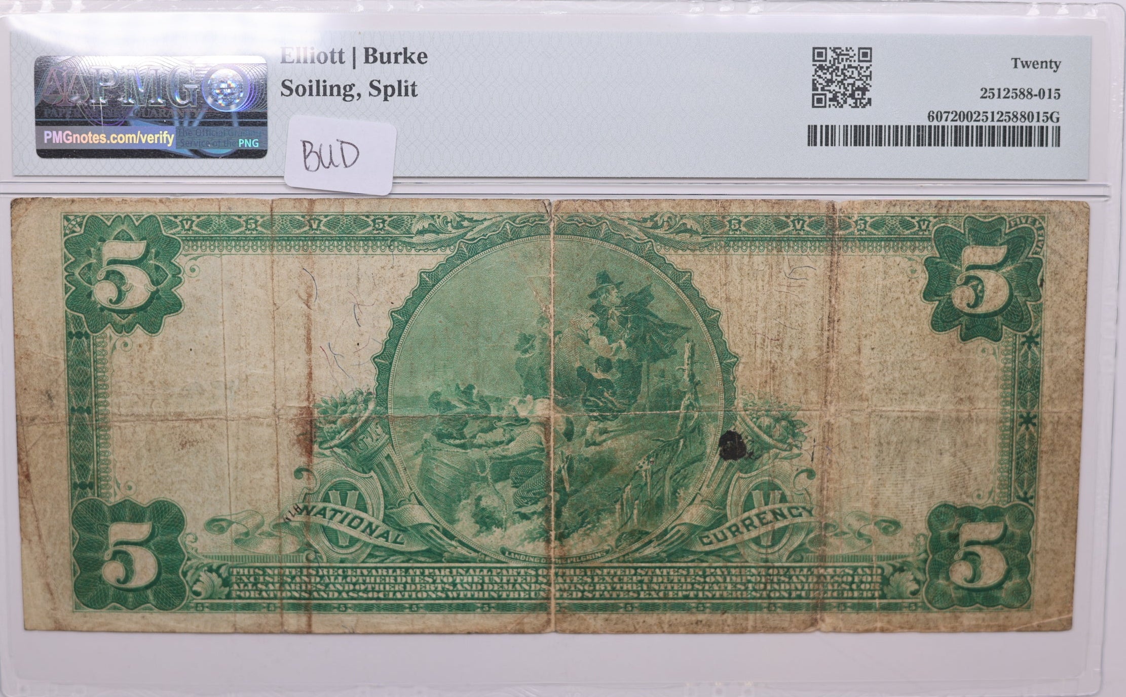 1902 $5, Covington, Virginia, National Currency, CH# 5326. PMG VF-20, Store#NBN060