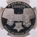 2011-P Medal of Honor., Silver Dollar Commemorative., NGC PF-69., Store