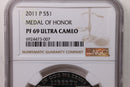 2011-P Medal of Honor., Silver Dollar Commemorative., NGC PF-69., Store