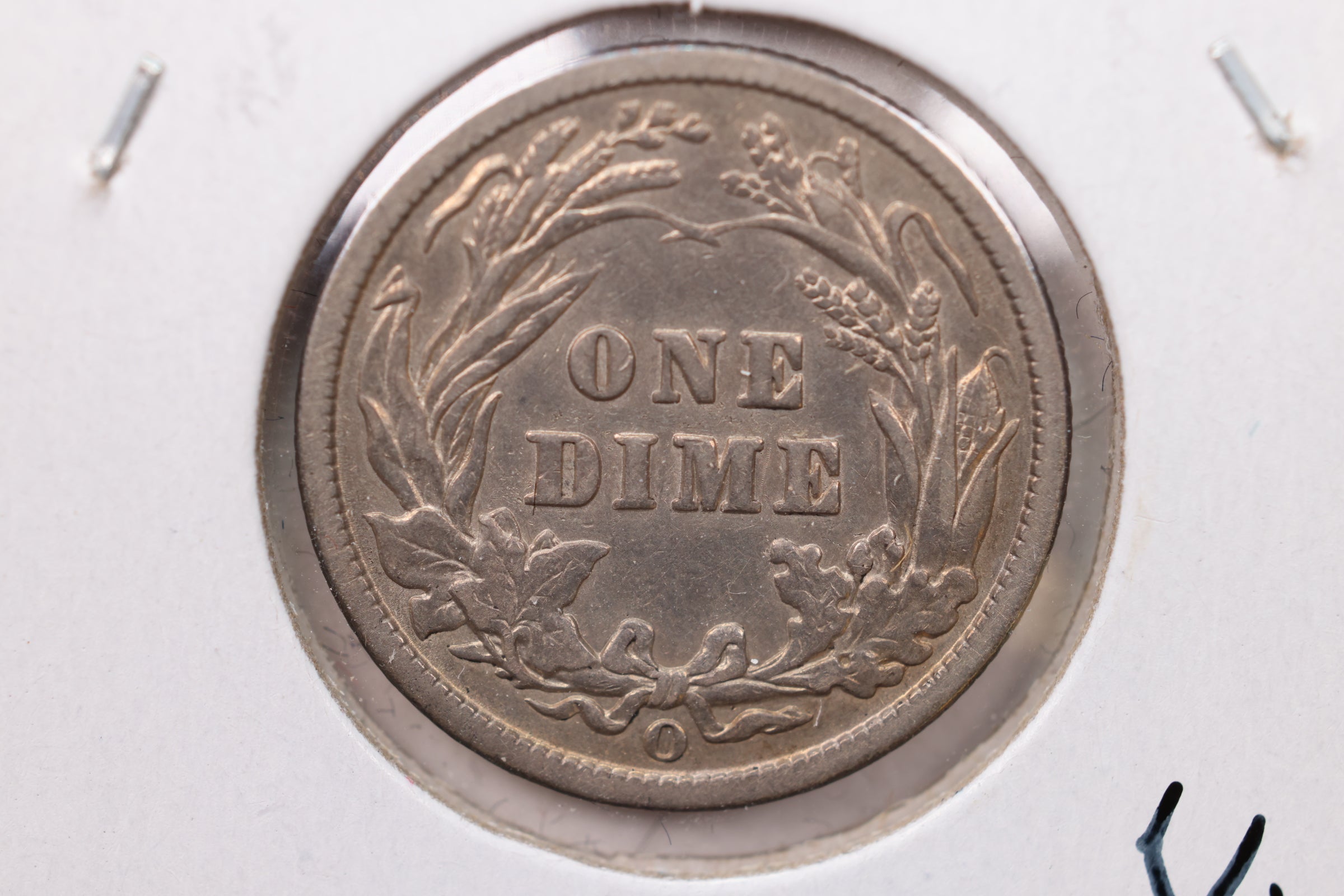 1901-O Barber Silver Dime., V.F+., Store Sale #19384