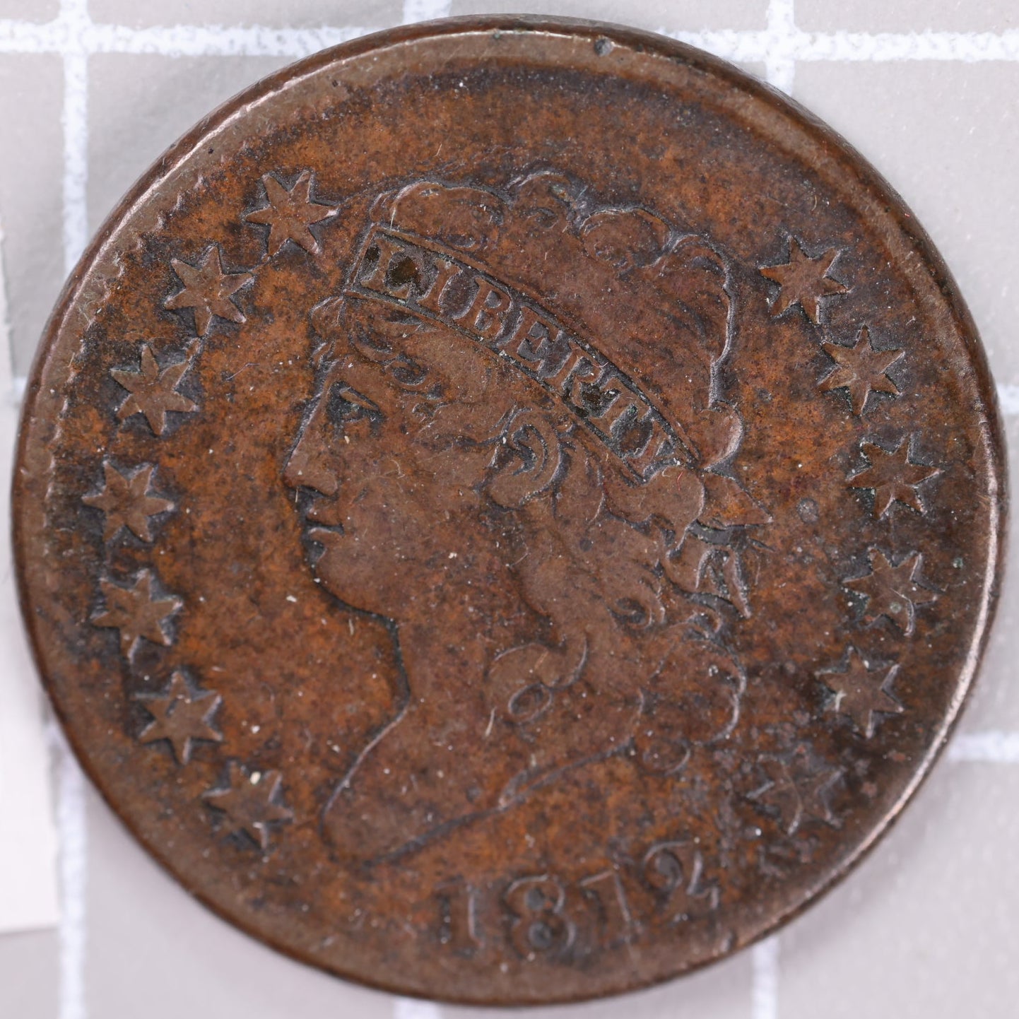 1812 Classic Head Large Cent, Very Fine+ Circulated Coin, Store #14417