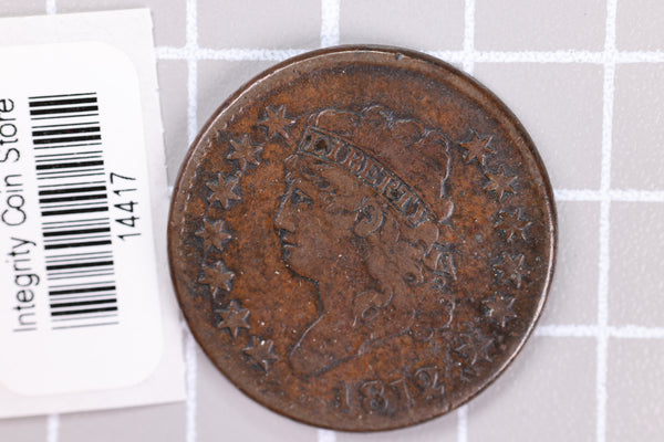 1812 Large Cent, Affordable Circulated Coin, Store Sale #14417