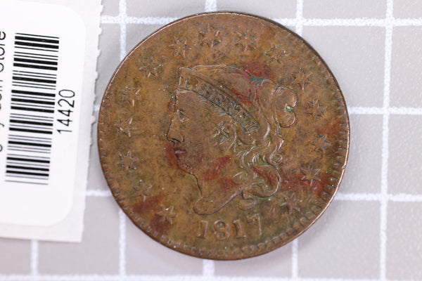 1817 Large Cent, Affordable Circulated Coin, Store Sale #14420
