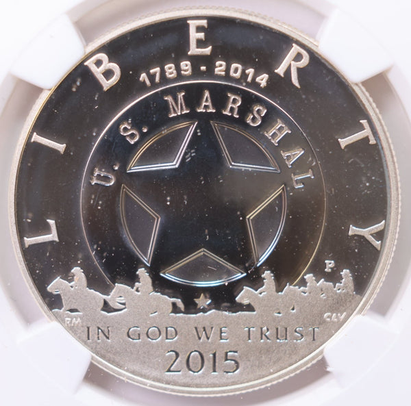 2015-P U.S. Marshals Service., Silver Dollar Commemorative., NGC PF-69., Store #GMC015