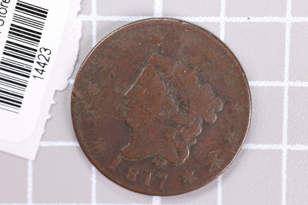 1817 Large Cent, Affordable Circulated Coin, Store Sale #14423