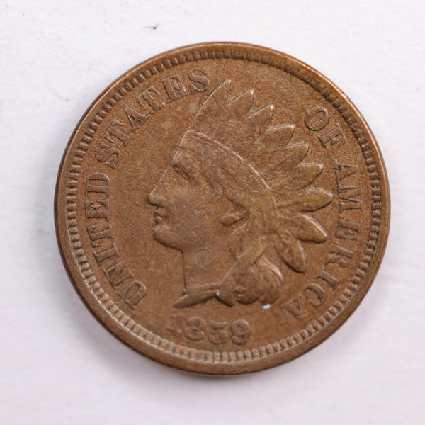 1859 Indian Head Cent., Very Fine Plus Circulated Coin., Store #CT0533