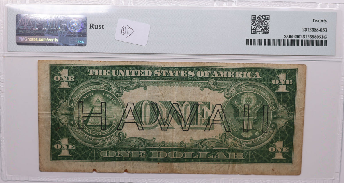 1935 A, $1 Silver Certificate, 'Hawaii', PMG VF-20, Store #GSSC004