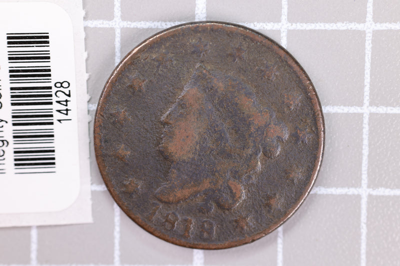 1818  Large Cent, Affordable Circulated Coin, Store Sale