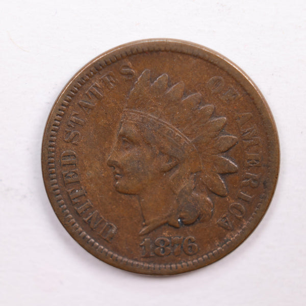 1876 Indian Head Cents, Very Fine Circulated Coin., Store #CT0537.