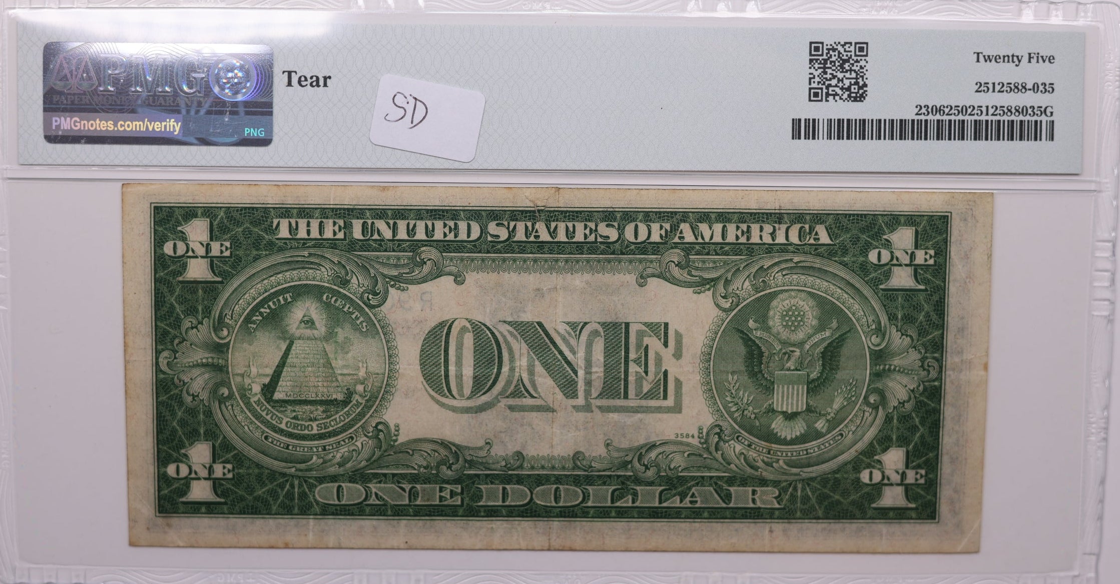 1935A, $1 Silver Certificate, N. Africa WWII Emergency Issue, PMG VF-25, Store #GSSC012