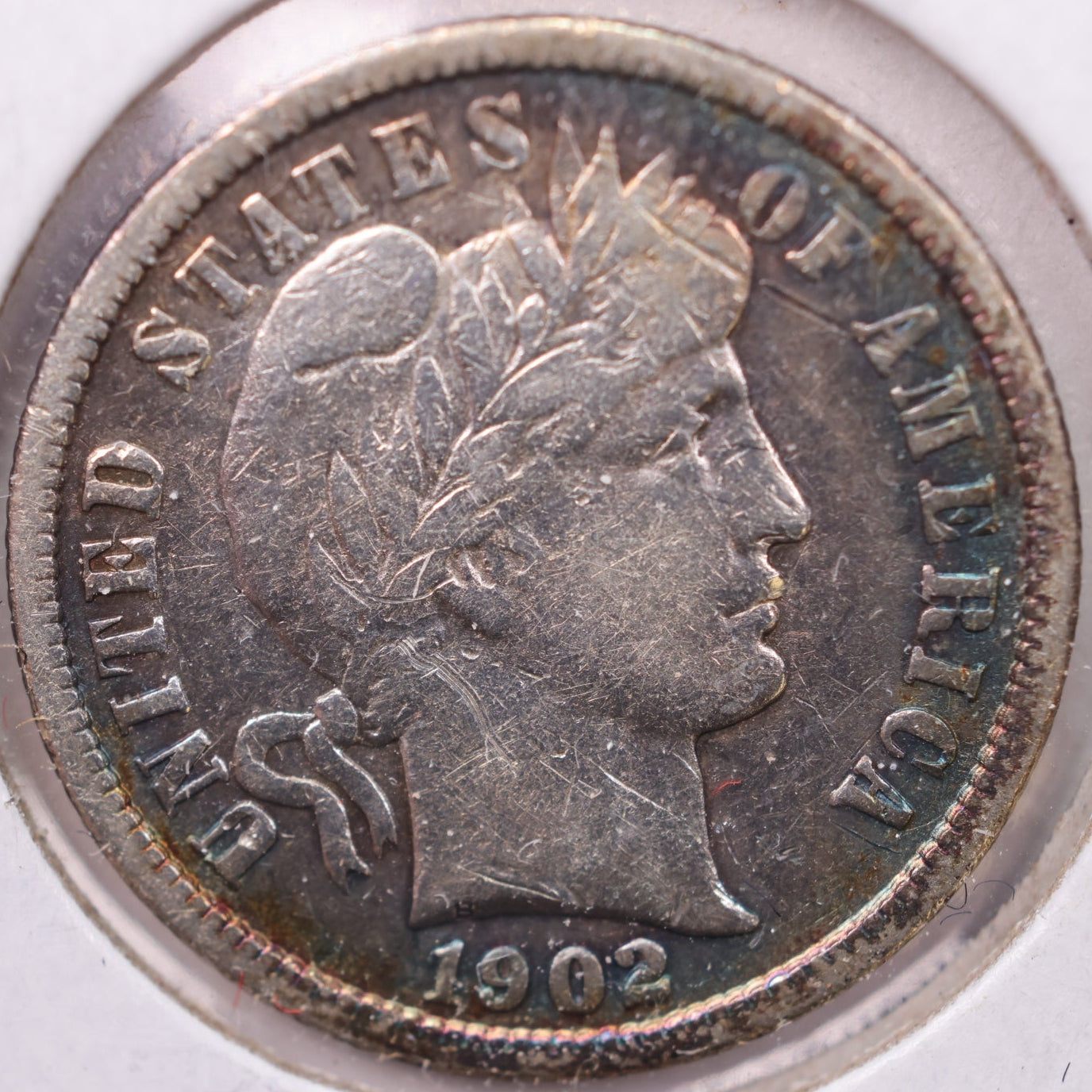 1902 Barber Dime, Very Fine Circulated Coin, Details, Store #19399