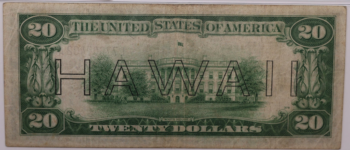 1934 A, $20 Silver Certificate, 'Hawaii', PMG VF-30, Store #GSSC007