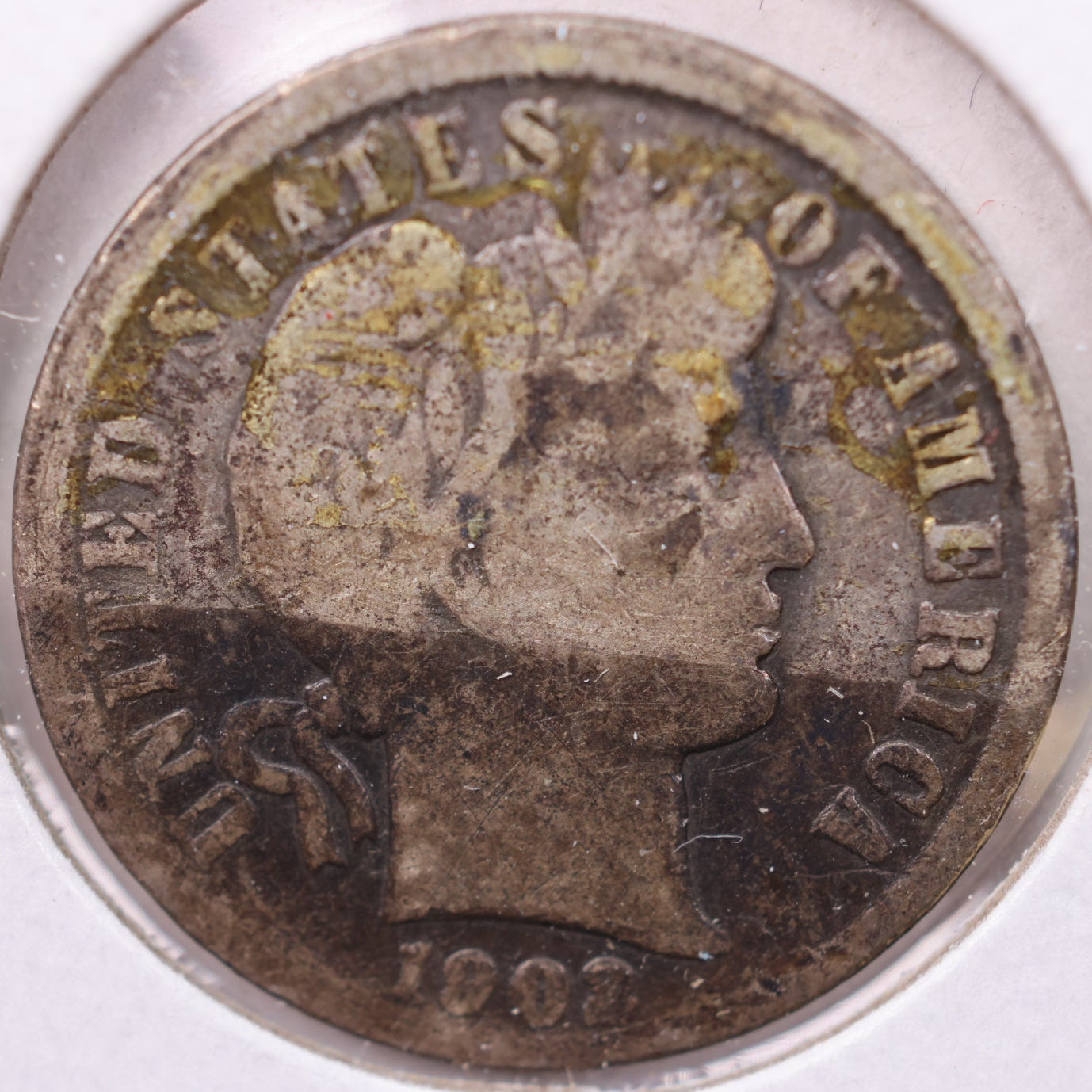1902 Barber Dime, Very Good Circulated Coin, Store #19402