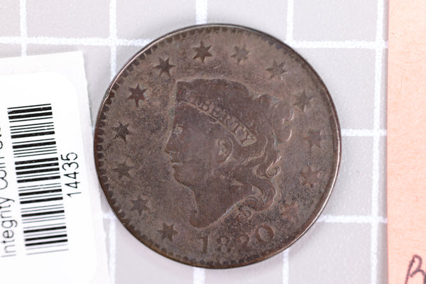 1820  Large Cent, Affordable Circulated Coin, Store Sale #14435